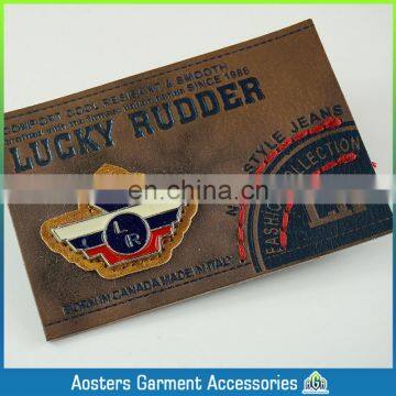 custom embossed design main fancy leather labels