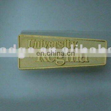 2016 Hot Promotional Gold metal Plated name Badge Nameplate Emblem custom Logo , wholesale custom make officer name badge