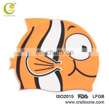 Silicone Rubber Children Swimming Cap Adult Men Women Waterproof Swim Caps photo-3