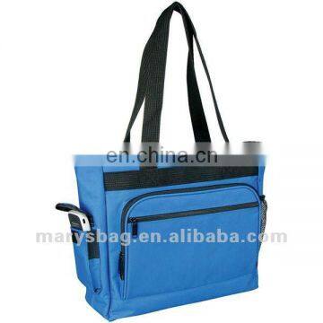 Zippered Tote With Briefcase and Bottle Holder