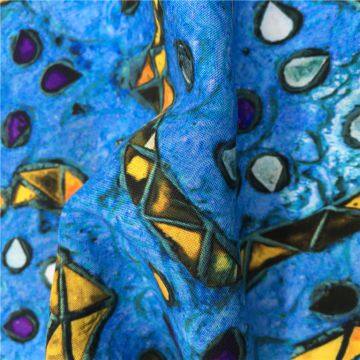 Breathable Soft Touch Custom Digital Printed 100% Printed Viscose Fabric photo-4