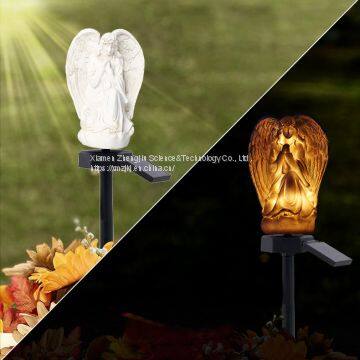 European Style Retro Resin Solar Simulation Angel Garden to Insert Small Night Light Garden Crafts Place photo-2