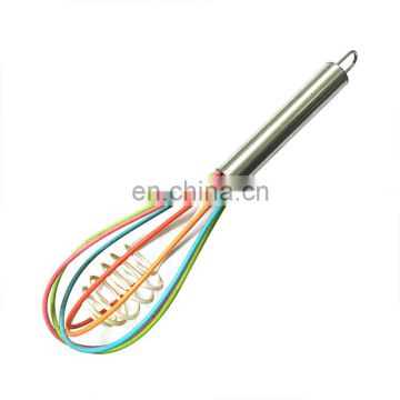 Professional Manual Silicone Egg Beater with Stainless Steel Handle