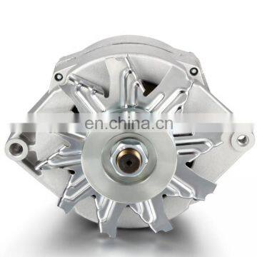 Car High Output Alternator for GMC 65-85  for CHEVROLET MALIBU 3.7 ONE WIRE 90AMPS 90A/78A Idle Silver 1105607