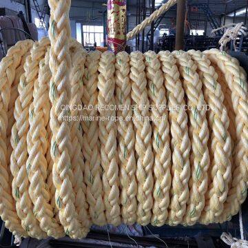 RECOMEN hot seller 8 strand 30mm polypropylene  mooring rope double braided rope mooring 20 mm  22mm mooring rope