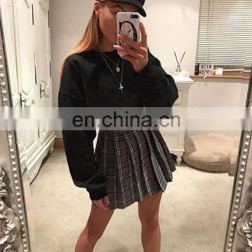 LAITE S2001 Custom Cotton Women Plus Size Sweater Crop Top Crew Neck Sweatshirts Women Crewneck Sweatshirt photo-5