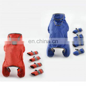 A suit pet rain coat clothes waterproof dog rain boots rain coat