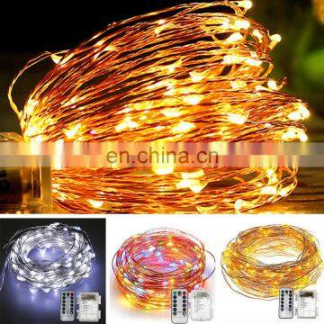 10M Waterproof Remote Control Fairy Lights Battery Operated 8 Mode Timer Copper Wire String Light photo-4