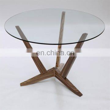 6mm Tempered Glass Top Mini Coffee Table Round Side Table With Glass Top