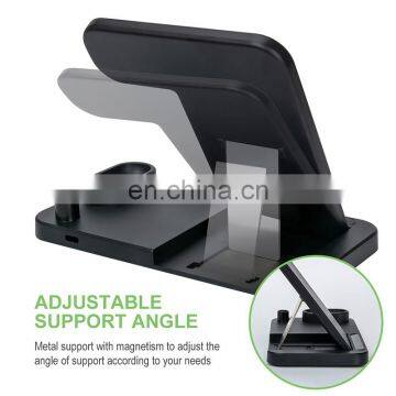 4 in 1 Wireless Charger 2020 Factory Directly Sell Qi Standard Charger Crystal Wireless Portable Cellphone Charger For Iphone photo-5