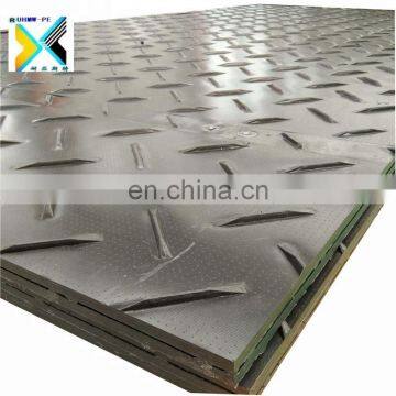 Anti-slip, black plastic ground mats, solid ground traction mats hdpe hdpe plastic trackway panel