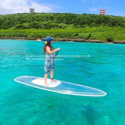 Full transparent paddle board crystal SUP paddle board clear stand up paddle board see through paddle board