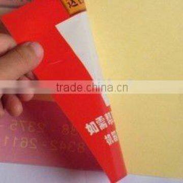 Customized size and design roll self-adhesive PVC label