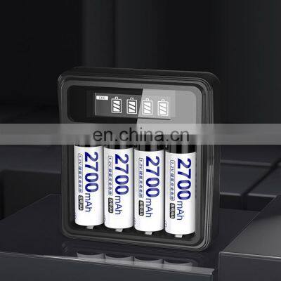 Factory Directly Supply LCD Screen Display 4 Slots Rechargeable aa Aaa Ni-MH Ni-Cd Battery Charger With USB Cable photo-4