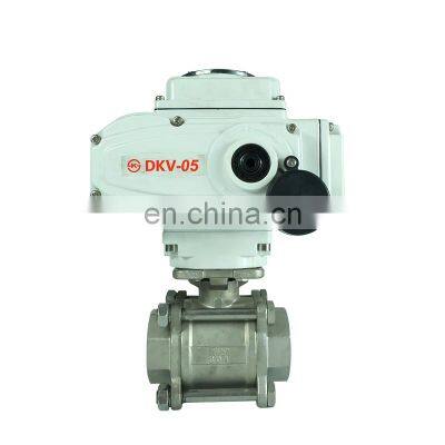 hot sale high efficiency 220V 3 inch thread stainless steel 304 electric ball valve