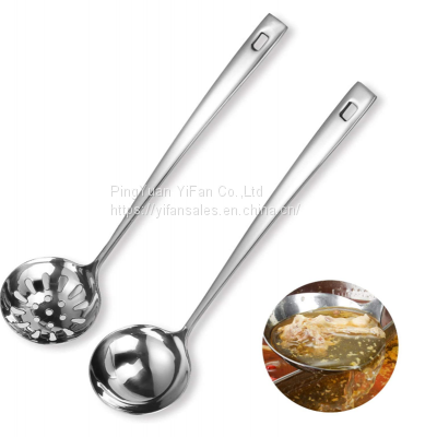 304 Stainless Steel Newness 2 Pcs Slotted Spoon and Soup Ladle