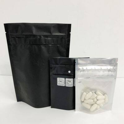 Pinch N Slide Child Proof Zipper Pouch MATT Black Printed CR Packaging Bag photo-5