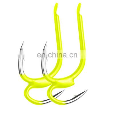 New 10Pcs 1Package High-carbon Steel Two Strength Tip Sharp Fighting Fishing Hook With Barbed Fish Gear For Sea Fishing B352