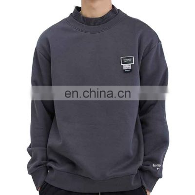 high quality oem design thick 400g plain sweatshirt custom label  for men clothing