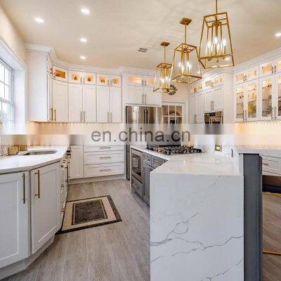 Custom Antique Classic European Style Soild Wood Kitchen Cabinets White Shaker Kitchen Cabinet