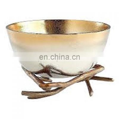 gold fancy antique round bowl