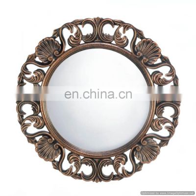 large wooden wall mirror