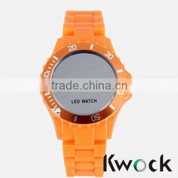 Silicone LED watch, custom logo,quartz sport watch for boys and girls