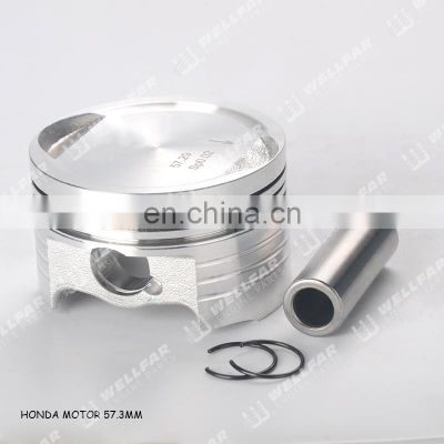 Gasoline motorcycle engine piston 57.3mm with Pin and Circlip.