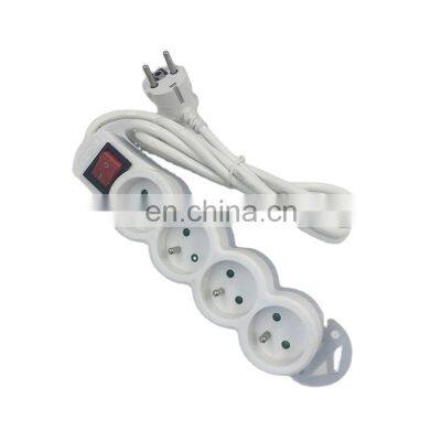 Cable d'extension avec interrupteur Francais Prises mural multiples changer 5 voies