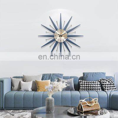 New Design Wanduhr Romantic Creative Handmade Horloge Murale 3D Iron Sofa Background Brand Wall Clock for Home Decor photo-2