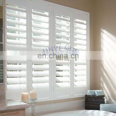 White Sunscreen Horizontal Louver Plantation Shutters photo-2