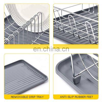Dish Rack, Large Capacity Dish Drainer, Dish Drying Rack With Cutlery Holder photo-5