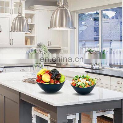 Large Spun Bamboo Salad Bowl, Handmade Lacquer Serving Bowls Customized Color Cheapest Wholesale Hot Product photo-5