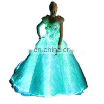 Hot sale Fiber optic wedding dress, led wedding dress, light up wedding dress