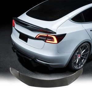 Real Molded Carbon Fiber Spoilers for Tesla Model 3