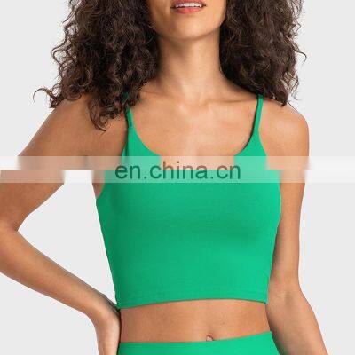 New Sexy Beauty Back Yoga Top Fitness Women Removable Pads Athletic Workout Gym Wear Sports Crop Top Bra