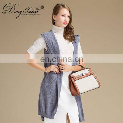 2022 New Fashion Sleeveless Cardigan Women Oversized Hooded Wool Sweater