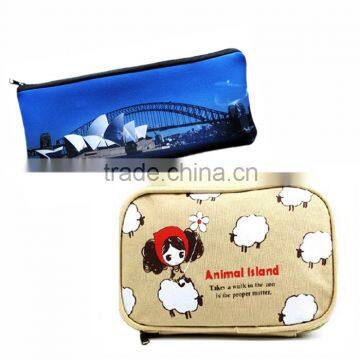 kiddies pencil bags fashion and durable heat transfer printing and sublimition