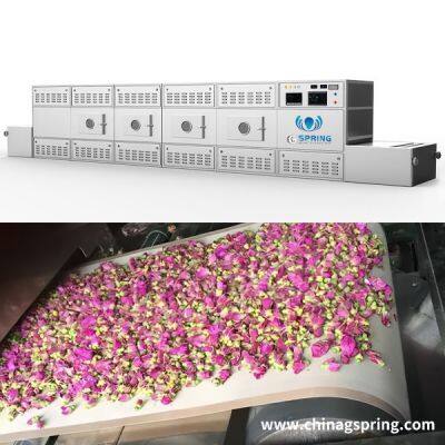 Most Popular Industrial Microwave Oven For Rose Flower Tea Drying Sterilization Machine With PLC Control