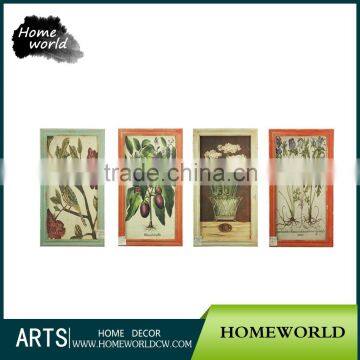 Orange Frame Eggplant Flower Indoor Bedroom Wall Decor Painting photo-2