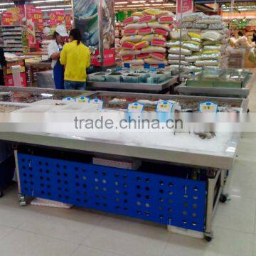 APEX Custom Make Stainless Steel Ice Fresh Fish Refrigerated Table Top Display/seafood Display Cooler/fish Display Refrigerator photo-5