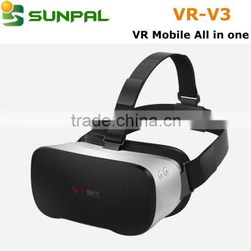 Android Octa-core Allwinner H8 ALL IN ONE VR box 3D Glasses Mobile Virtual VR Player