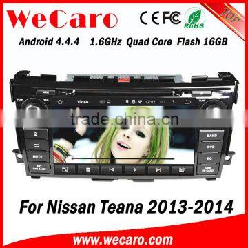 Wecaro WC-NT8061 Android 4.4.4 car dvd player touch screen for nissan teana 2014 radio gps GPS