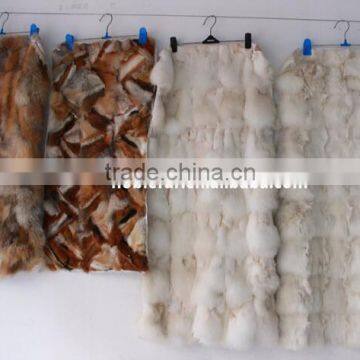 Real Fox Fur Plates Splice Fox Blanket For Garment Textile