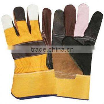 10.5 inches cow split leather working gloves/safety glove