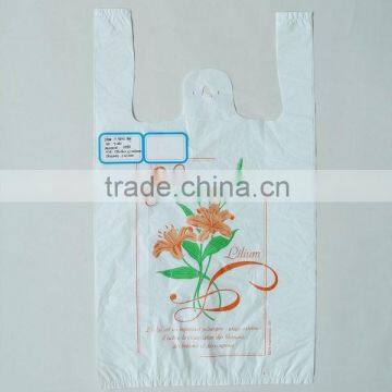 White Film PE Plastic Bag Vest Packing Bags