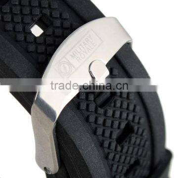 Military Royale Men's Hand Watch Black Rubber Strap Quartz Water Resistant Watch Polit Watch photo-6