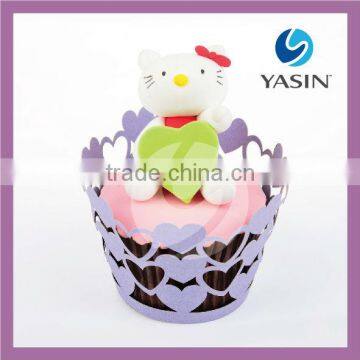 Wholesale Hearts Pattern Laser Cupcake Wrappers