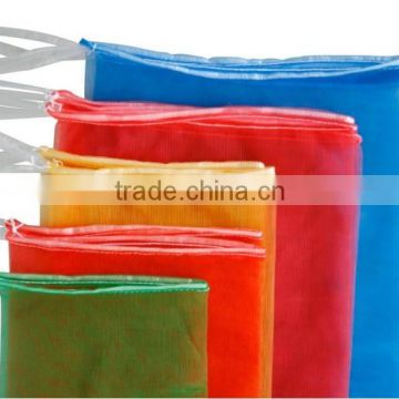 China manufacturer color drawstring mesh bag for vegetables