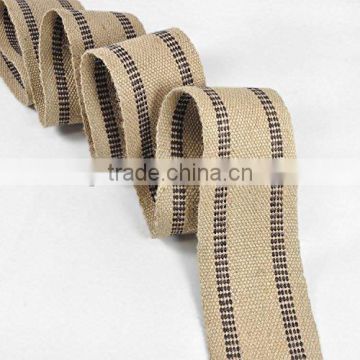 9 Pound Black/Natural Jute Webbing - 10 Yard Roll